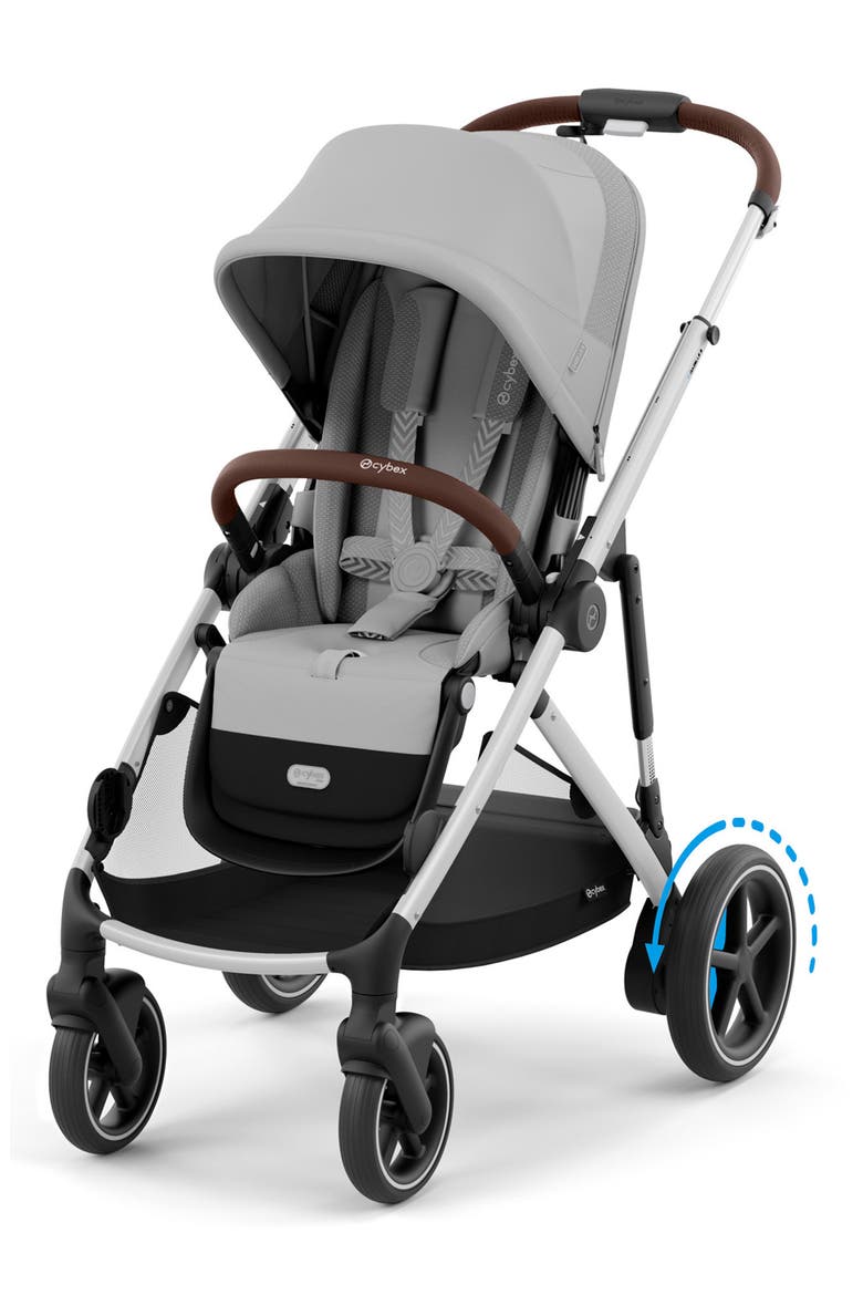 e-GAZELLE S Electronic Assist Stroller, Main, color, STONE GREY