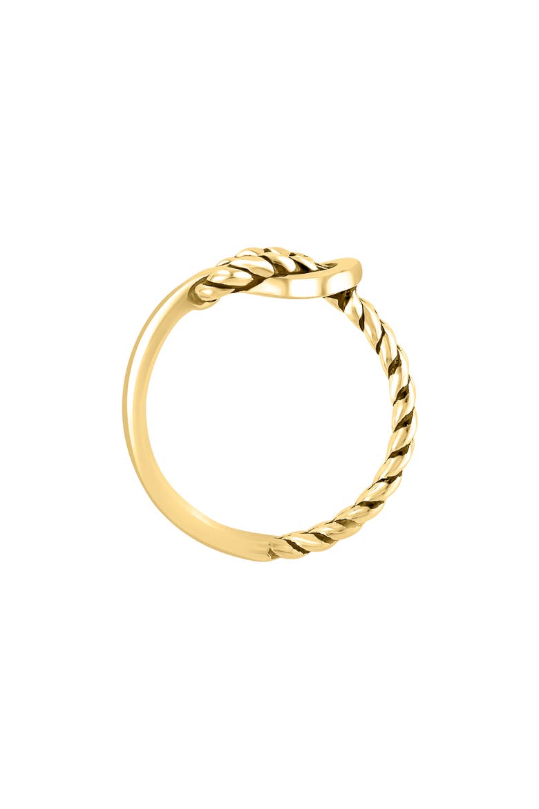 Goldtone Over Sterling Silver Knot Ring, Alternate, color, GOLD