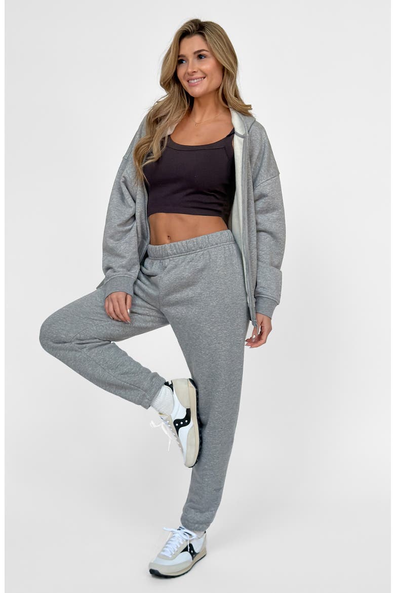 Cozy Crush Oversize Zip Hoodie, Alternate, color, HEATHER GREY