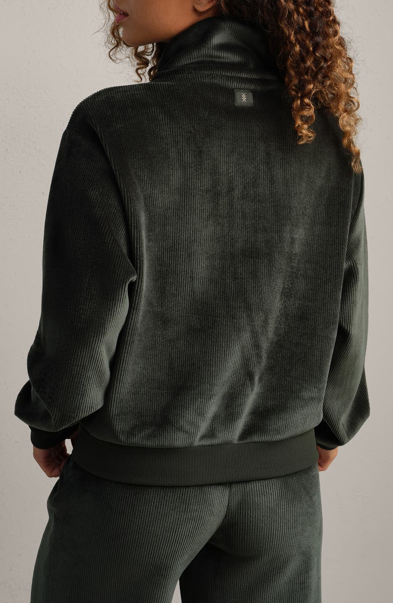 Rhone Plush Half Zip Pullover, Alternate, color, Dark Moss