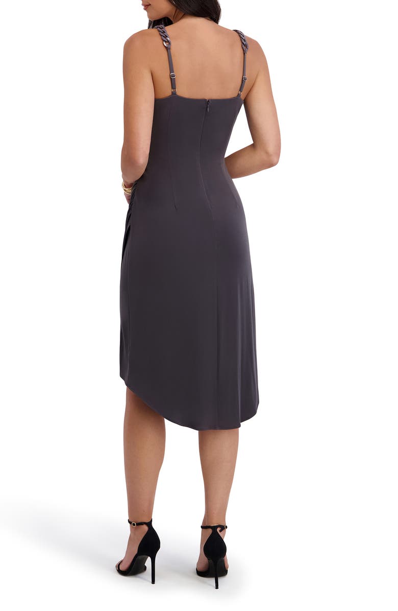 Siena Chain Strap Ruched Body-Con Dress, Alternate, color, Slate