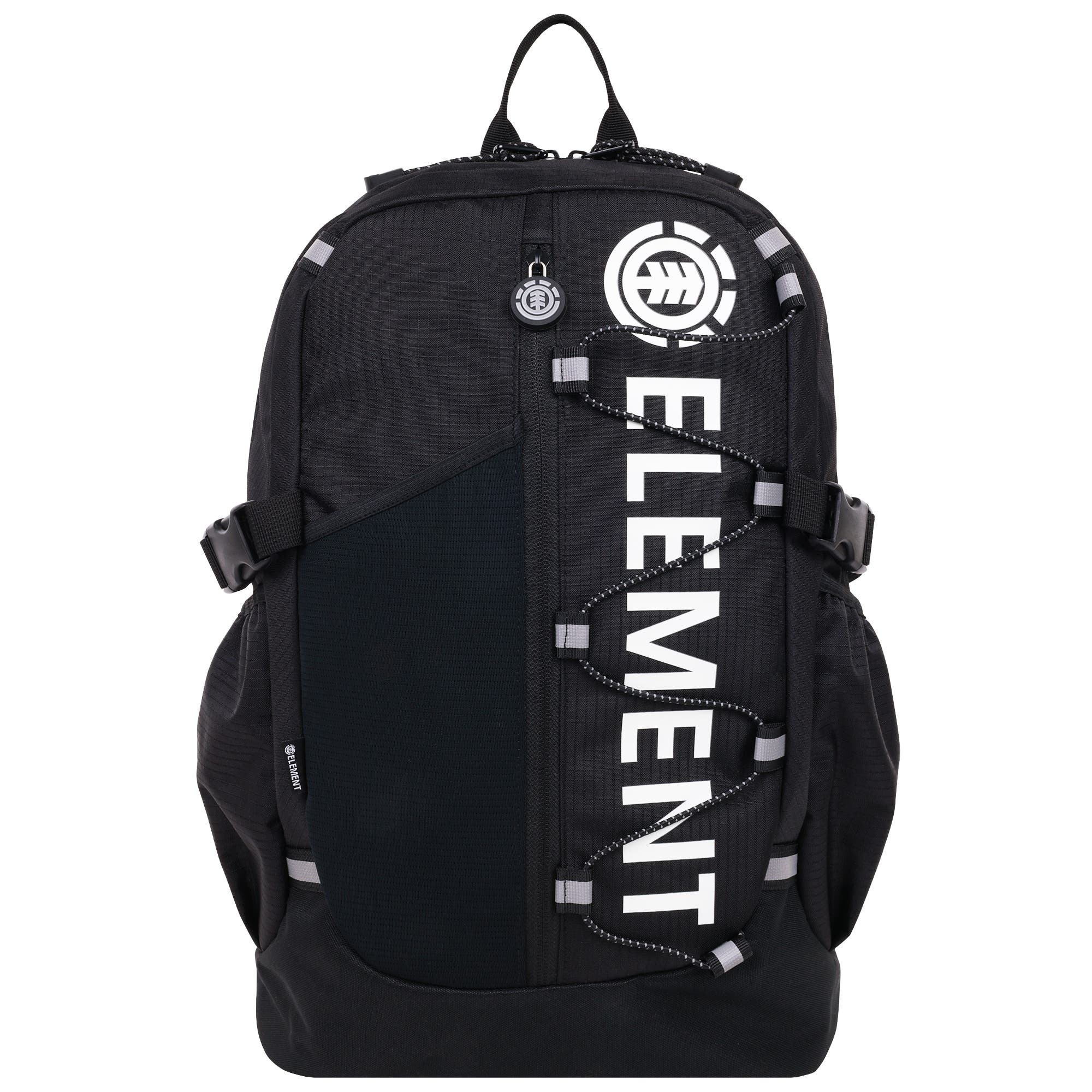 Element Backpack with Vertical Logo Print, Main, color, Black