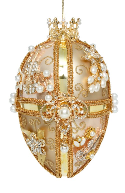 Mark Roberts Faberge Jewel Egg Ornament , Multi In Gold