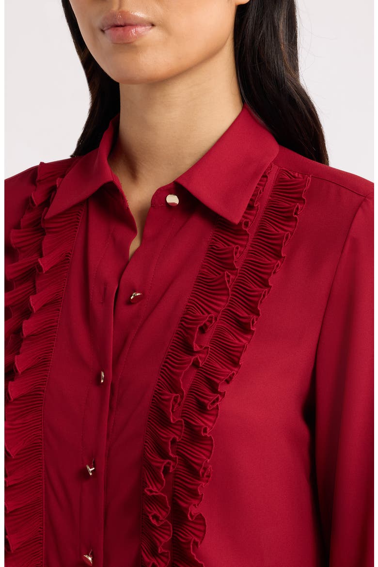 Ruffle Shirt, Alternate, color, TITIAN RED