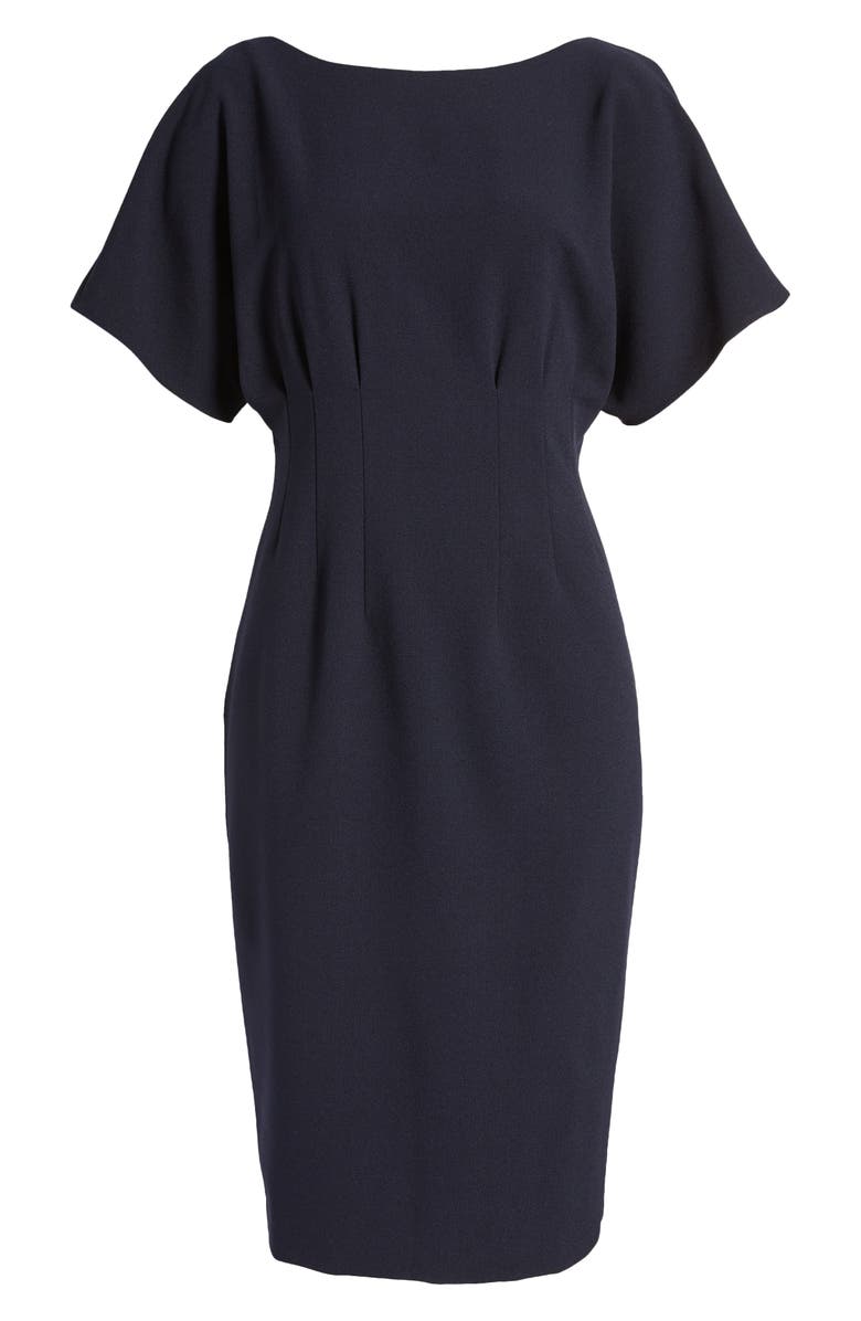 Eliza J Flutter Sleeve Dress, Alternate, color, Navy