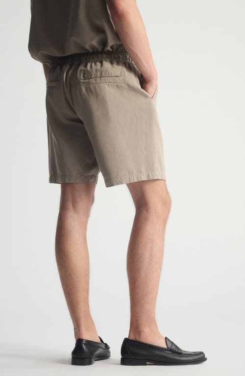 Brooklyn Industries Pull-on Loose Fit Cotton & Linen Shorts In Neutral