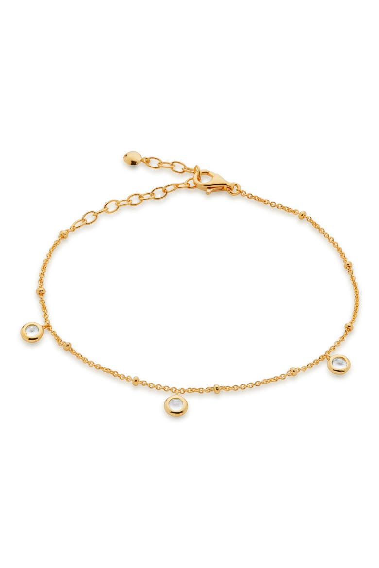 Mini Gem Chain Bracelet, Main, color, 18CT GOLD VERMEIL ON STER SLVR