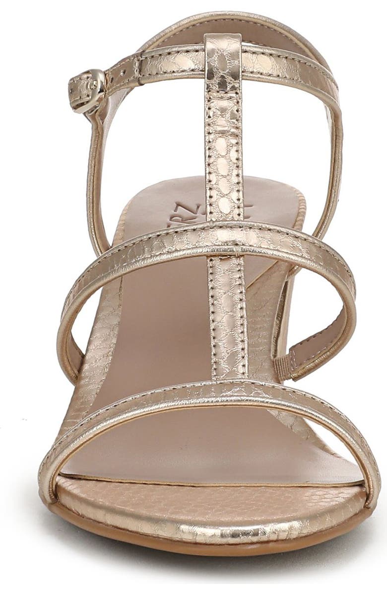 Naturalizer Bristol Cage Sandal, Alternate, color, Champagne Snake Faux Leather