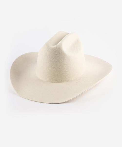 Gigi Pip Stylish Teddy Cattleman Hat In Off-white