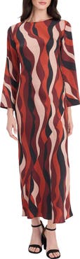 DONNA MORGAN FOR MAGGY Long Sleeve Maxi Dress