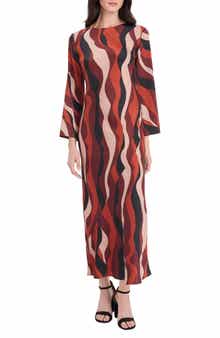 DONNA MORGAN FOR MAGGY Long Sleeve Maxi Dress