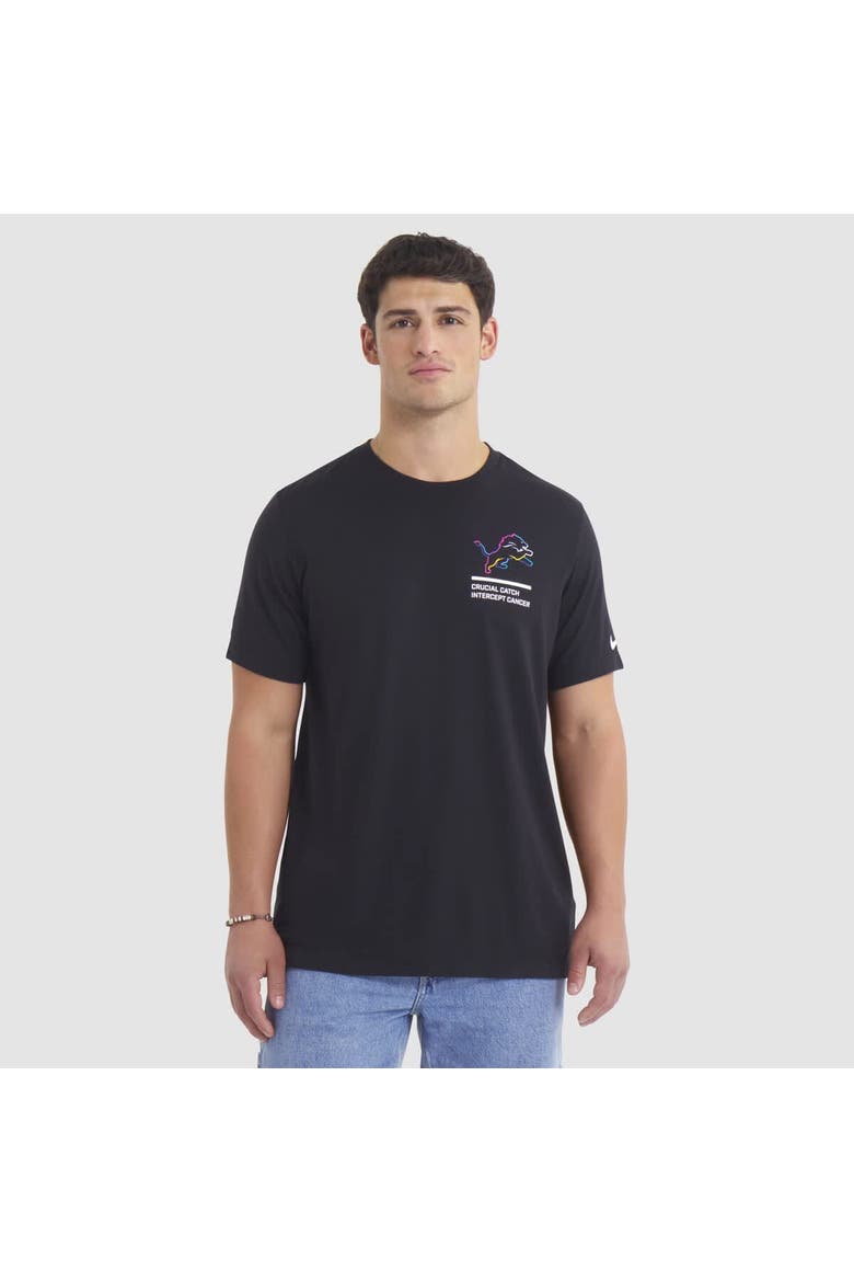 Men's Nike Black Detroit Lions 2025 NFL Crucial Catch Tri-Blend Dri-FIT T-Shirt, Main, color, Black
