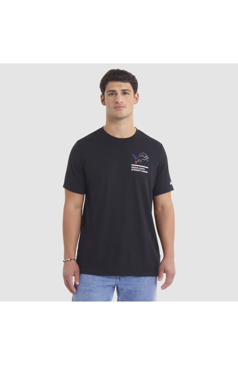 Nike Men's Nike Black Detroit Lions 2025 NFL Crucial Catch Tri-Blend Dri-FIT T-Shirt, Main, color, Black