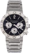 Pre-Owned Bvlgari Bvlgari Bvlgari Chronograph Automatic Watch Stainless Steel 38