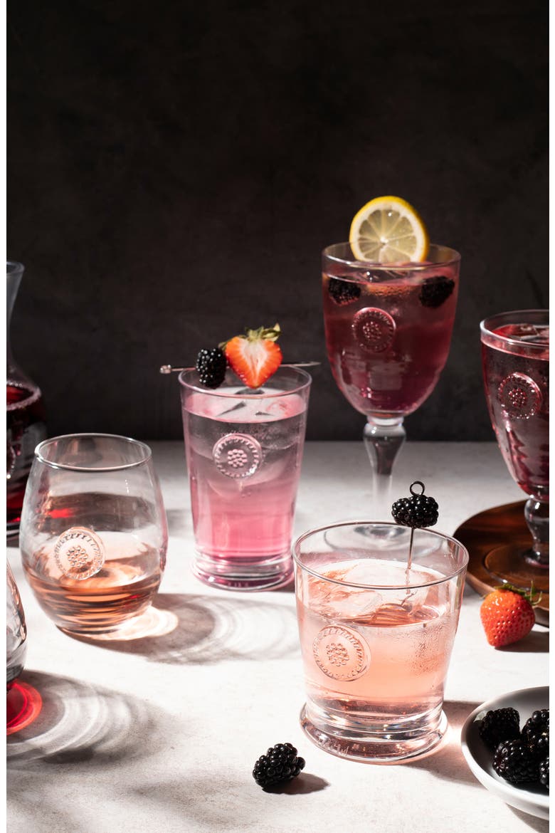 Berry & Thread Glass Goblet, Alternate, color, CLEAR