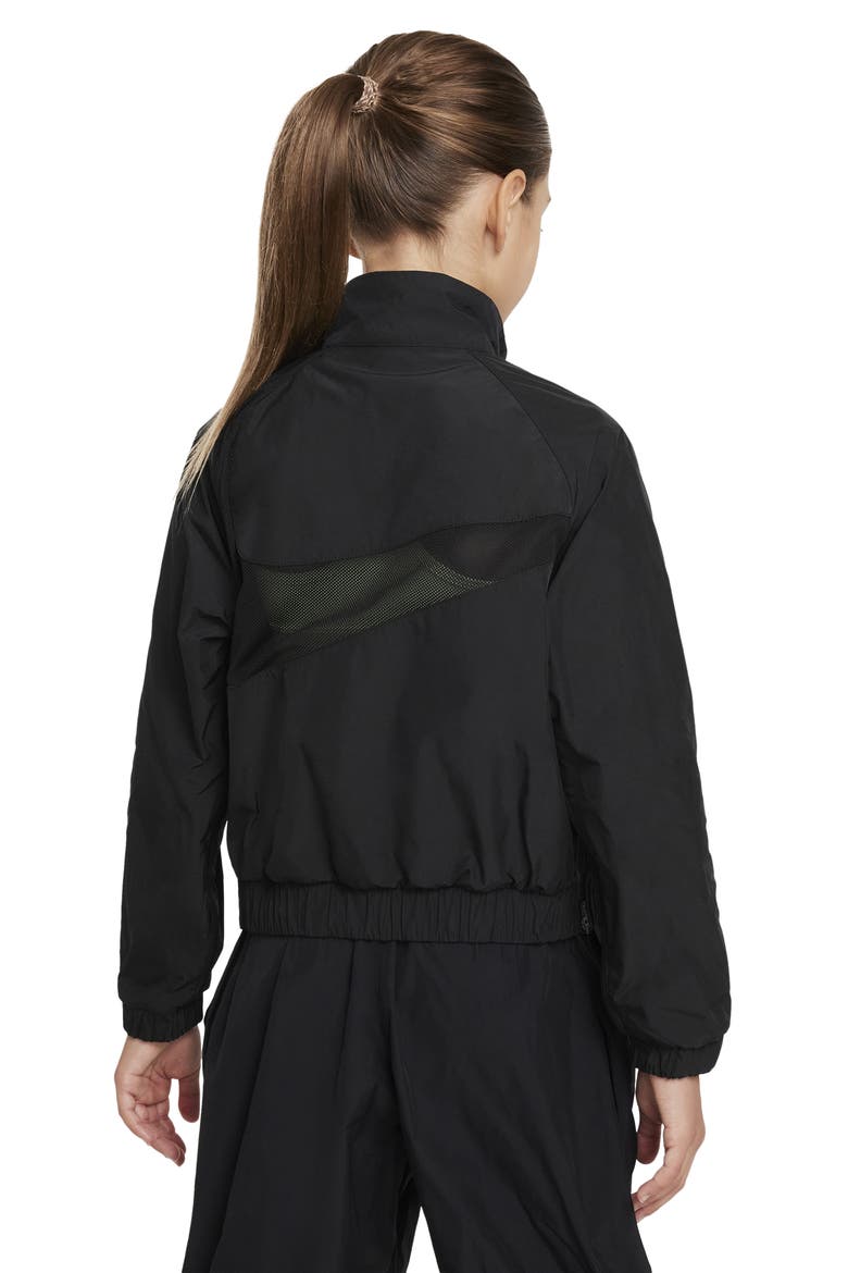Kids' Sportswear Windrunner Water Repellent Jacket, Alternate, color, BLACK/ BLACK