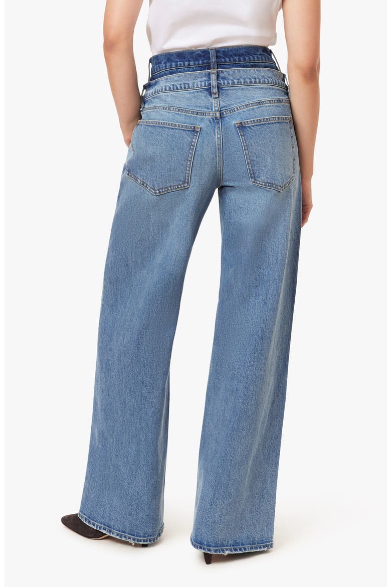 Gemma Double Waistband Wide Leg Jeans, Alternate, color, COAST