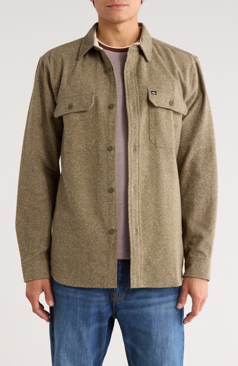 Quiksilver Cotton Twill Shirt Jacket, Main, color, Grape Leaf
