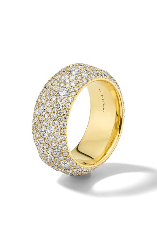 Ippolita Stardust Dune Diamond Band Ring In Yellow Gold