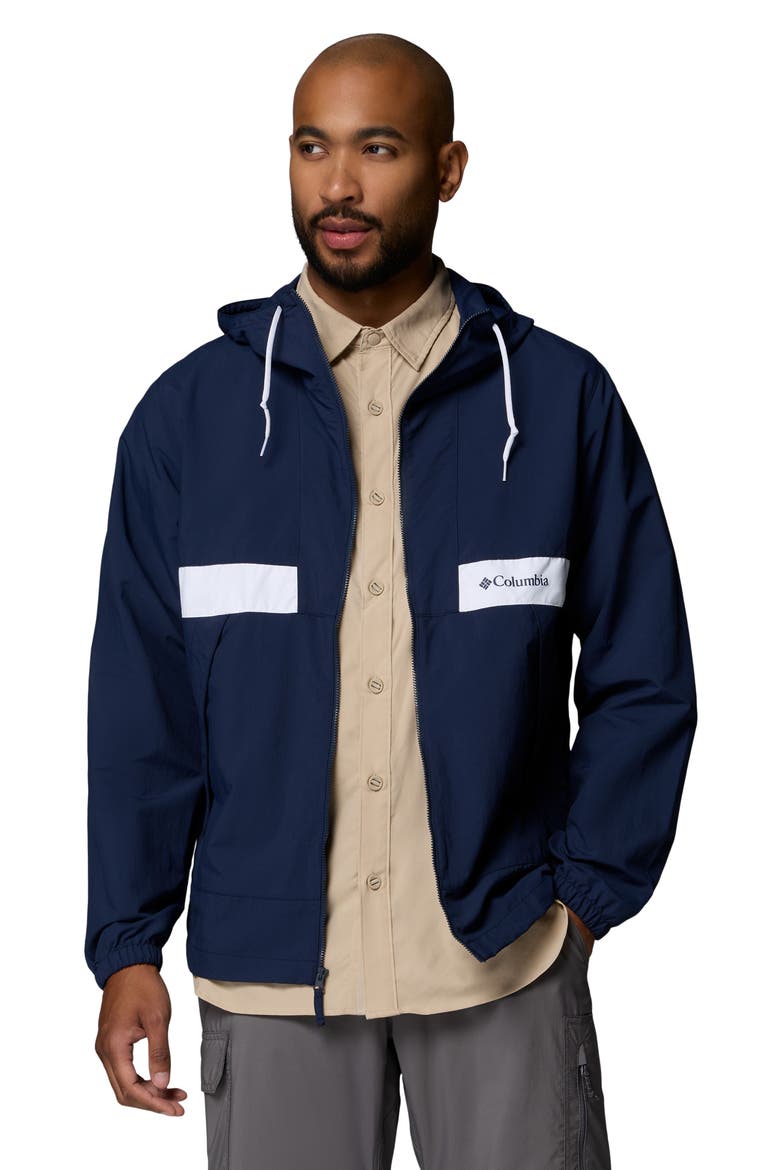 Spire Valley Water Repellent Windbreaker, Alternate, color, COLLEGIATE NAVY/ WHITE
