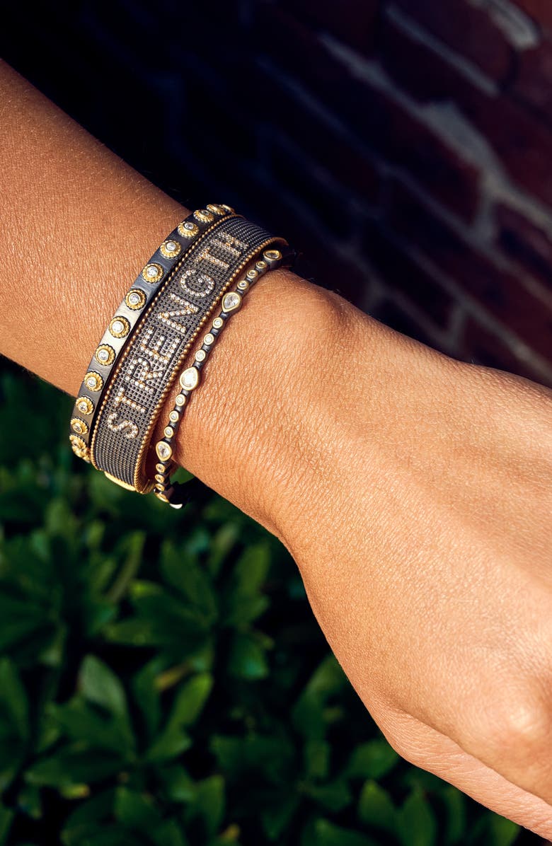 FREIDA ROTHMAN Strength Pavé Bangle, Alternate, color,