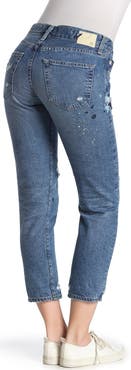 AG Ex-Boyfriend Distressed Slim Crop Jeans
