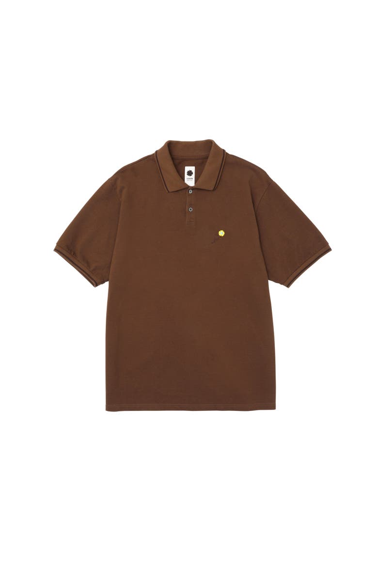 Floral Polo, Main, color, Brown