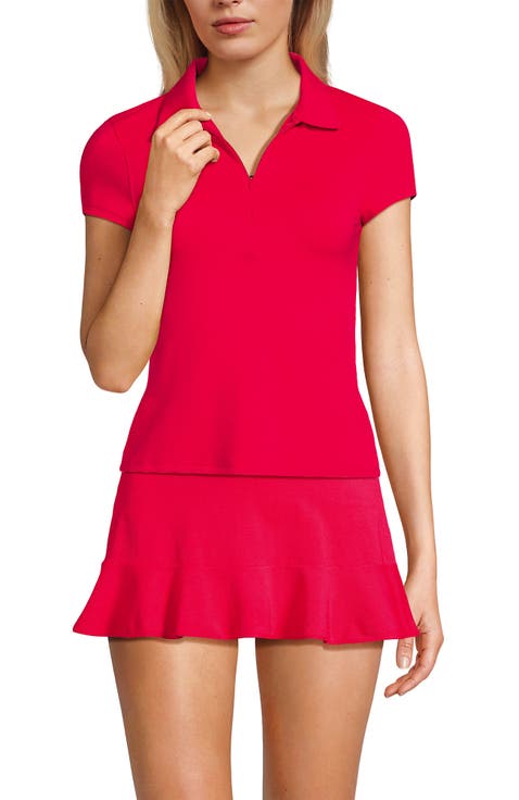 Short Sleeve Pique Johnny Collar UPF 50 Rash Guard