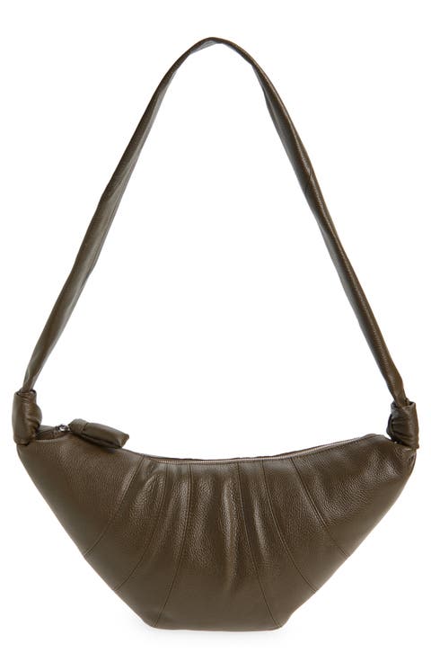 Medium Croissant Leather Shoulder Bag