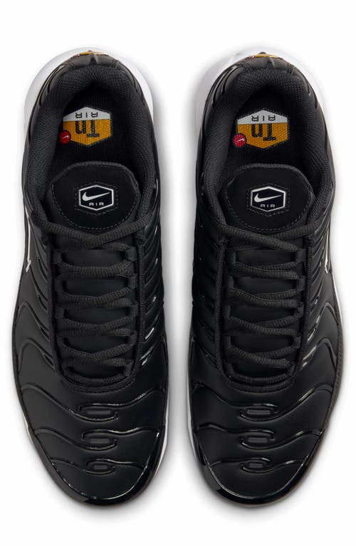 Nike Men's Air Max Plus G Golf Shoes In Black/gold/salsa Red