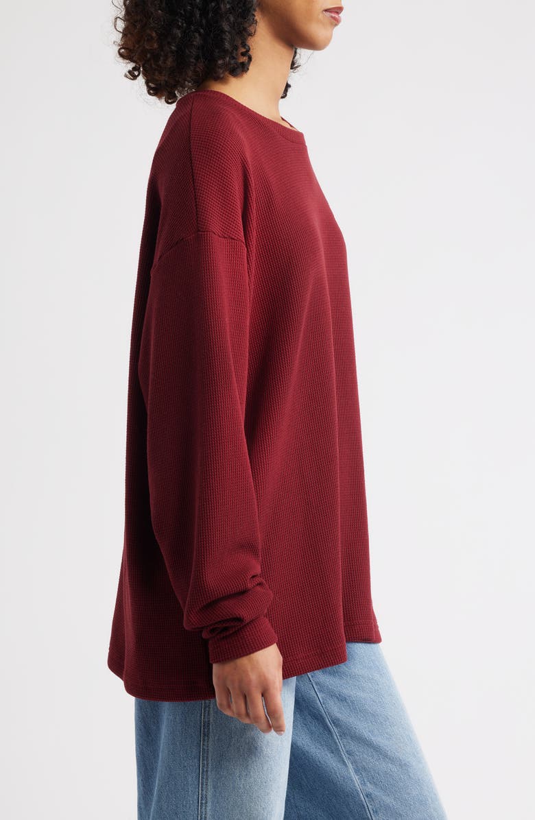 BOYS LIE Mon Cheri Thermal Boyfriend Sweatshirt, Alternate, color, Wine