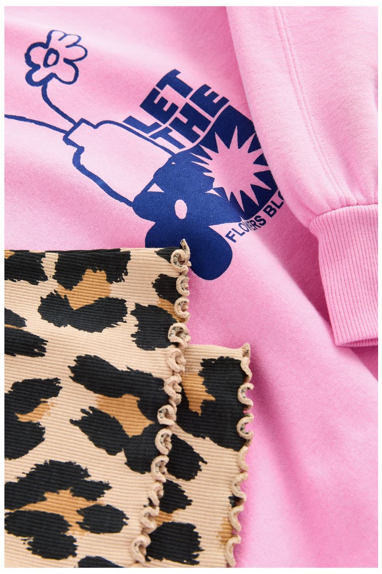 Kids' Crewneck Sweatshirt & Flare Leggings Set, Alternate, color, MULTI