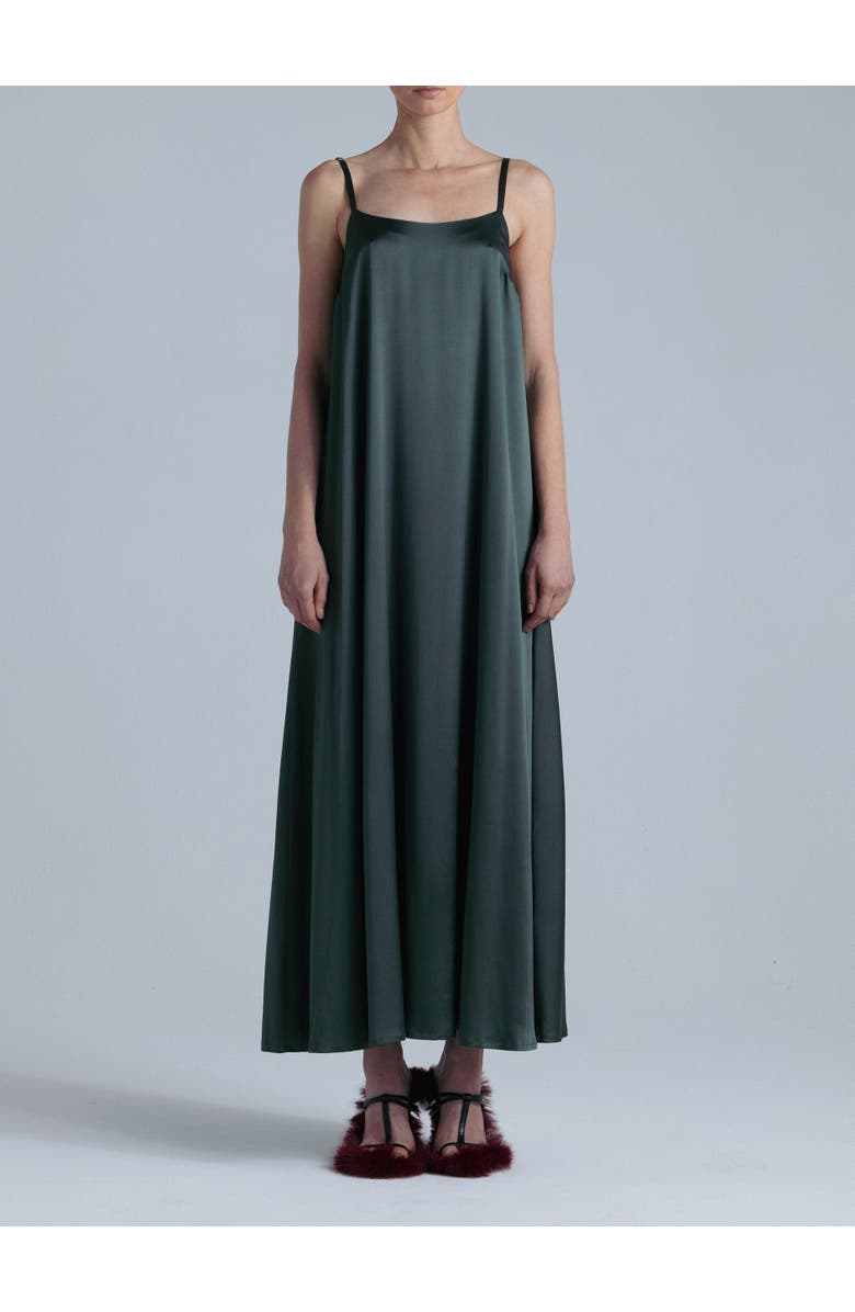 Alas Aphrodite Sleeveless Silk Maxi Dress, Alternate, color, Rich Green