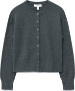 & Other Stories Crewneck Wool & Cotton Cardigan