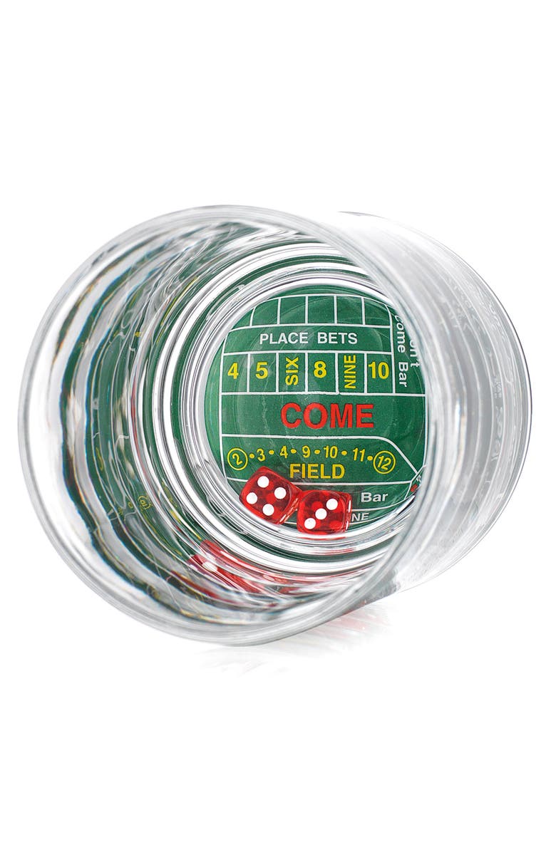 Godinger Craps Shoot Double Old Fashion Glass, Alternate, color, Multi
