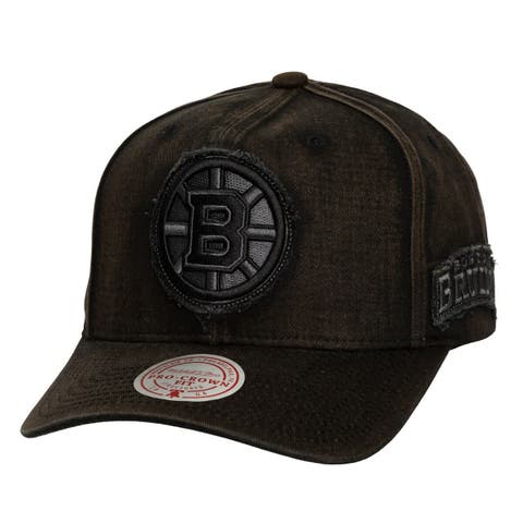 Men
s Mitchell 
Ness  Black Boston Bruins Downtown Snow Wash Pro-Crown Adjustable Hat