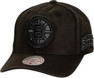 Mitchell & Ness Men's Mitchell & Ness  Black Boston Bruins Downtown Snow Wash Pro-Crown Adjustable Hat