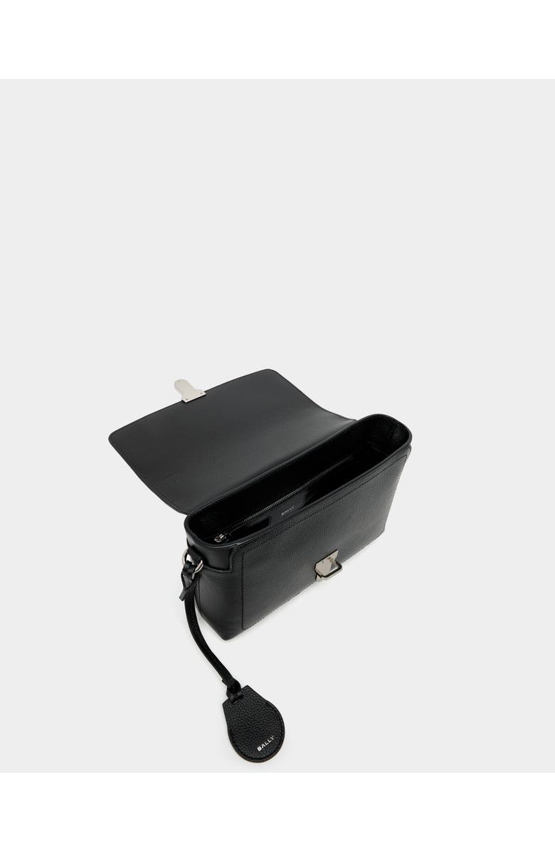 Bally Capitol Crossbody Bag in Grained Leather, Alternate, color, Black+Palladio