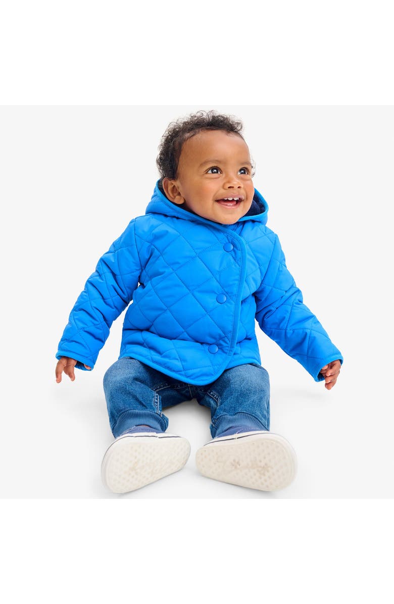Primary Baby Quilted Fleece-Lined Puffer Jacket, Alternate, color, Blueberry