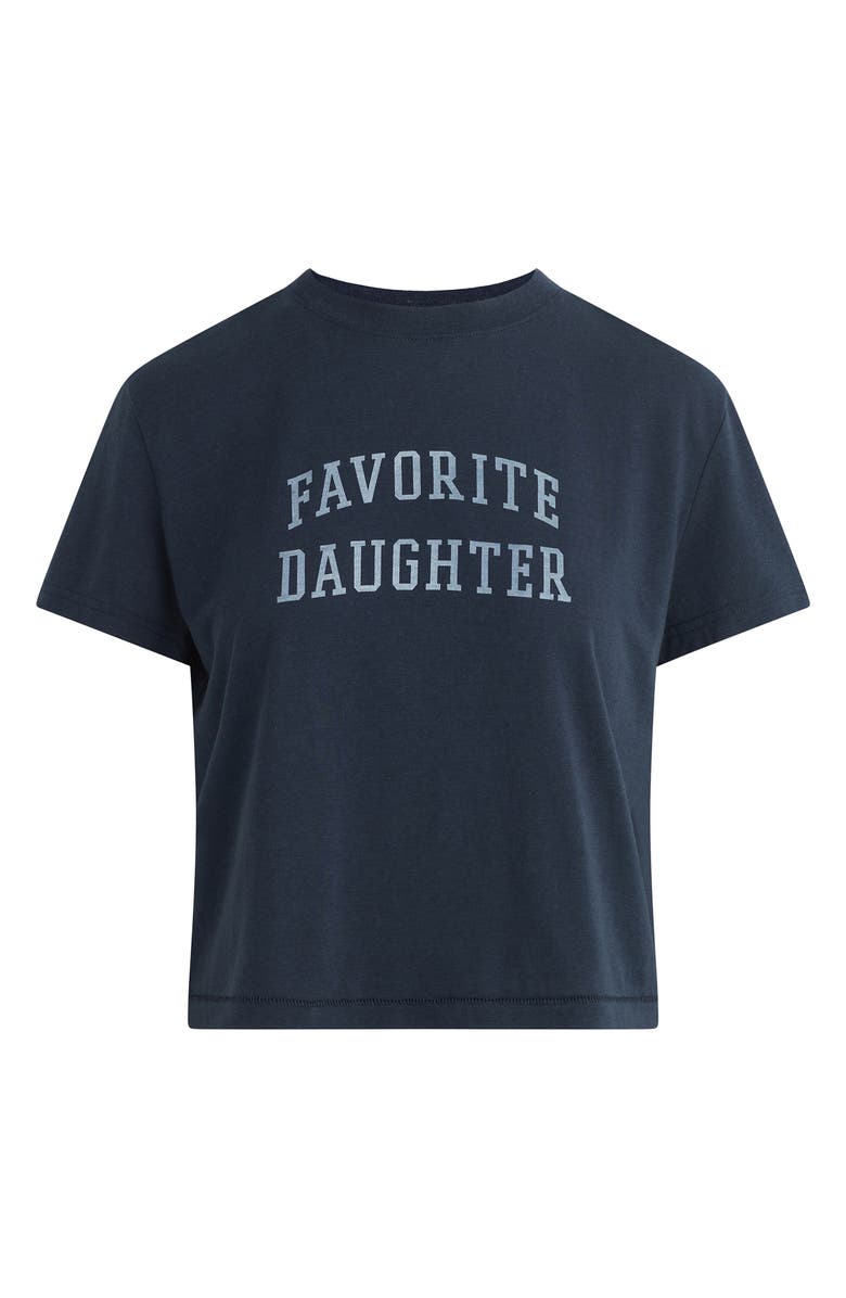 Favorite Daughter Cropped Collegiate Tee, Main, color, Navy