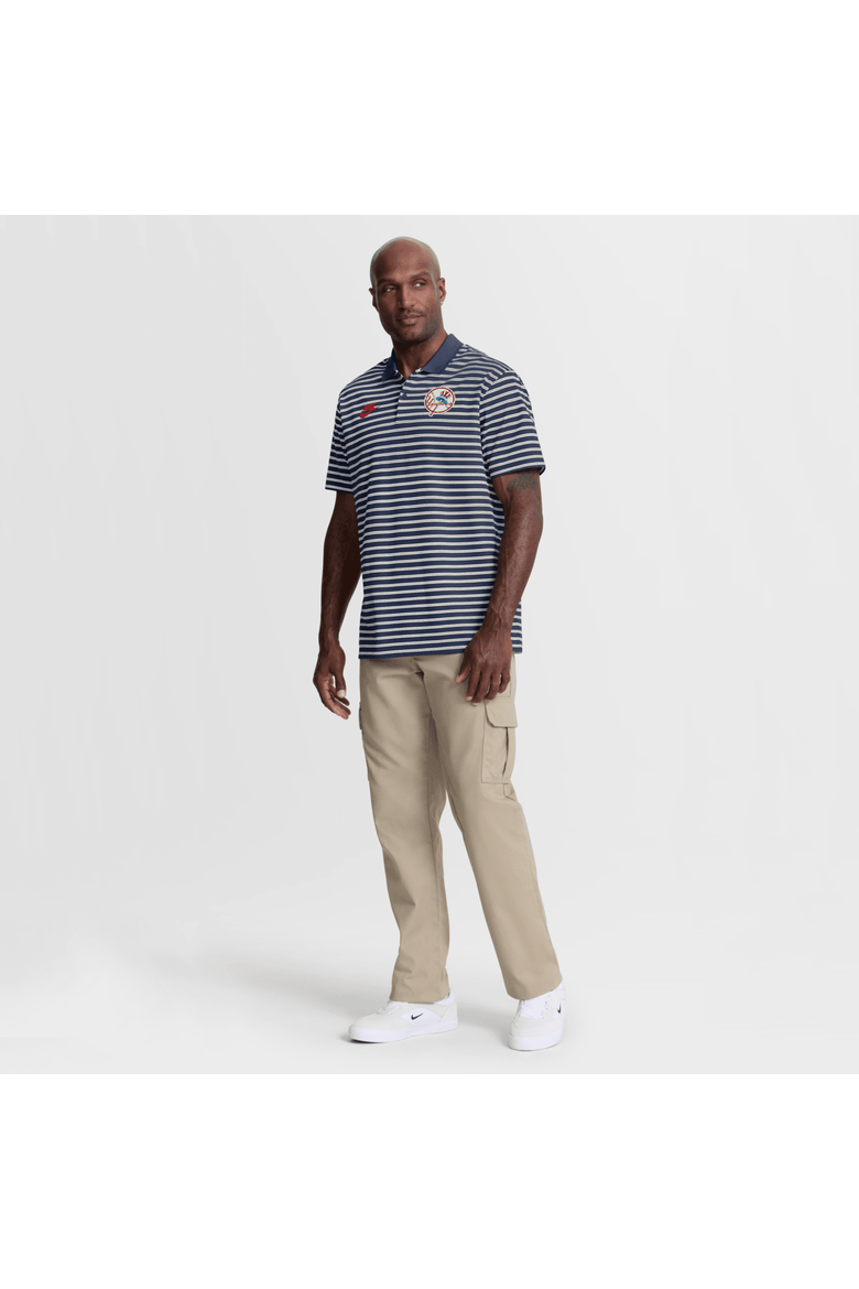 Men's Nike  Navy New York Yankees Cooperstown Collection Dri-FIT Victory Striped Polo, Alternate, color, Navy