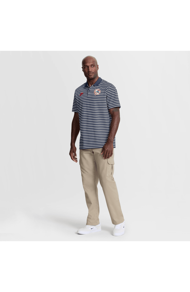 Nike Men's Nike Navy New York Yankees Cooperstown Collection Dri-FIT Victory Striped Polo, Alternate, color, Navy