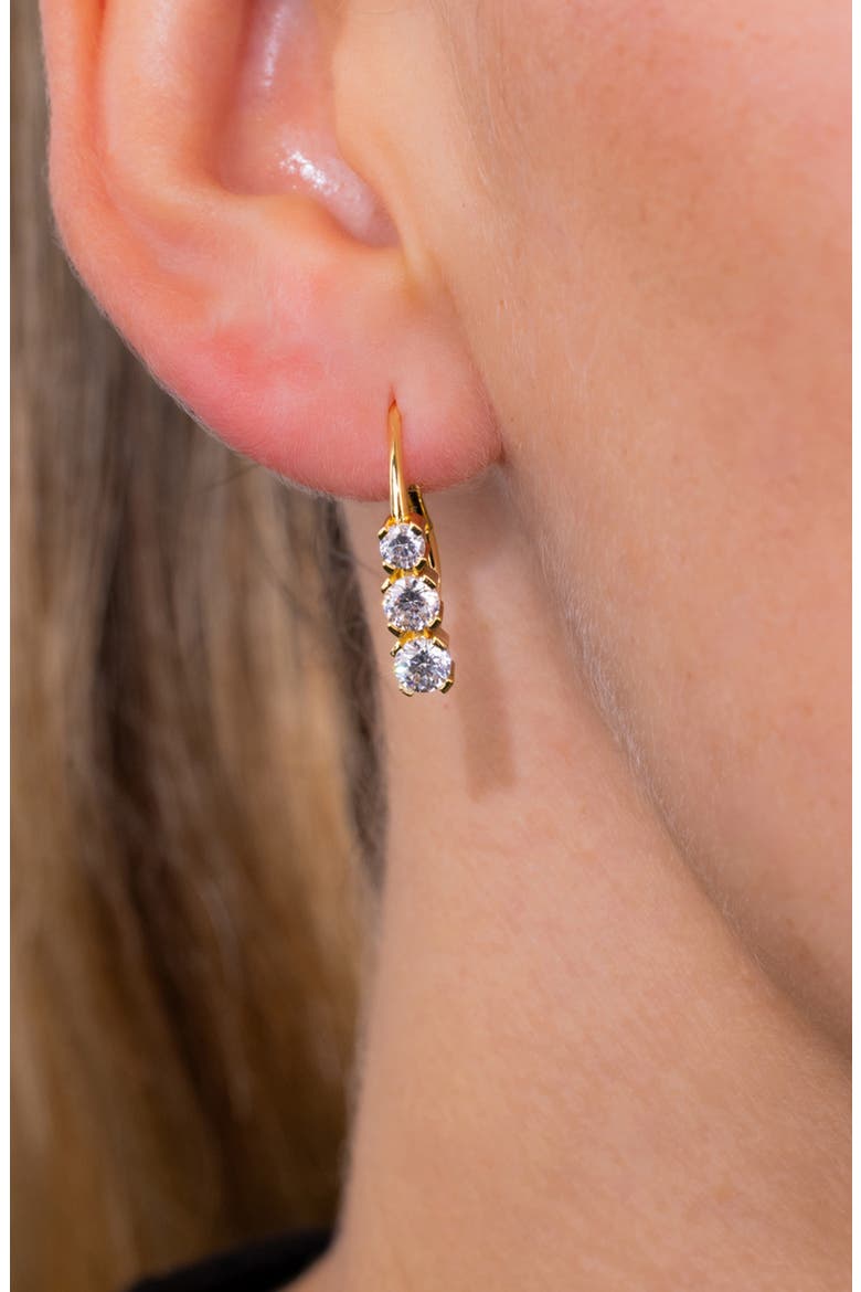 Cascading Crystal Drop Earrings, Alternate, color, GOLD