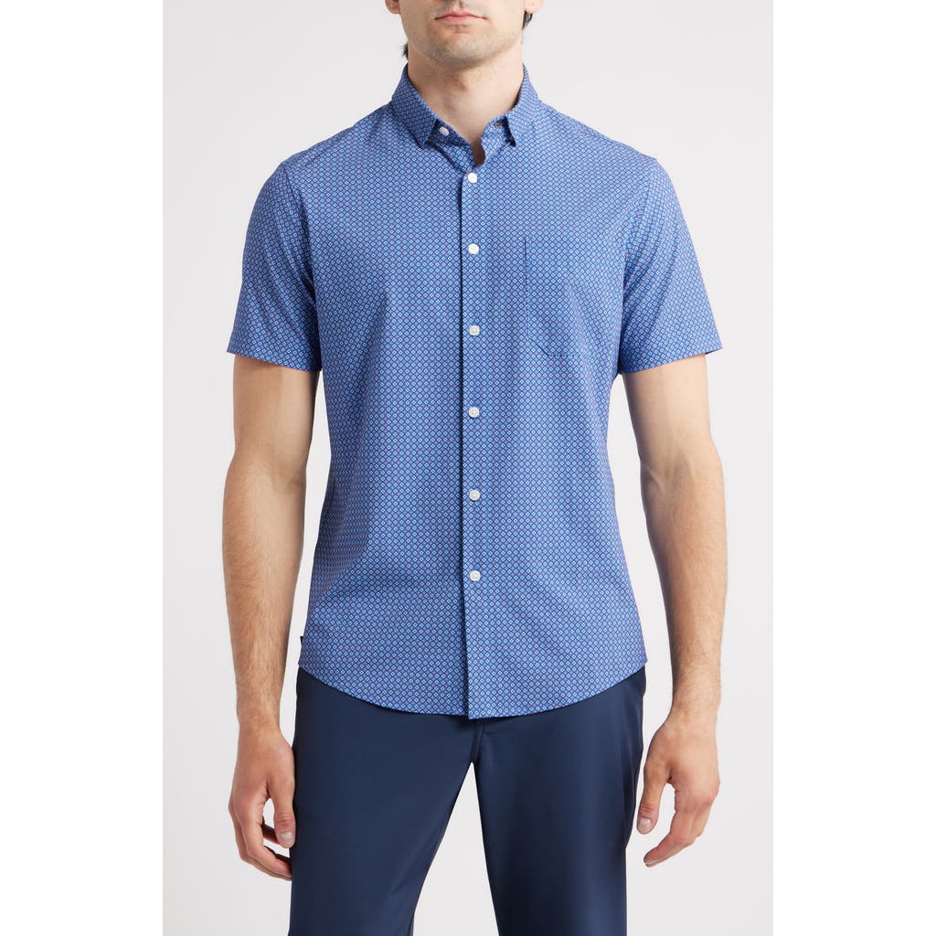 Mizzen + Main Mizzen+main Leeward Trim Fit Plaid Performance Button-up Shirt