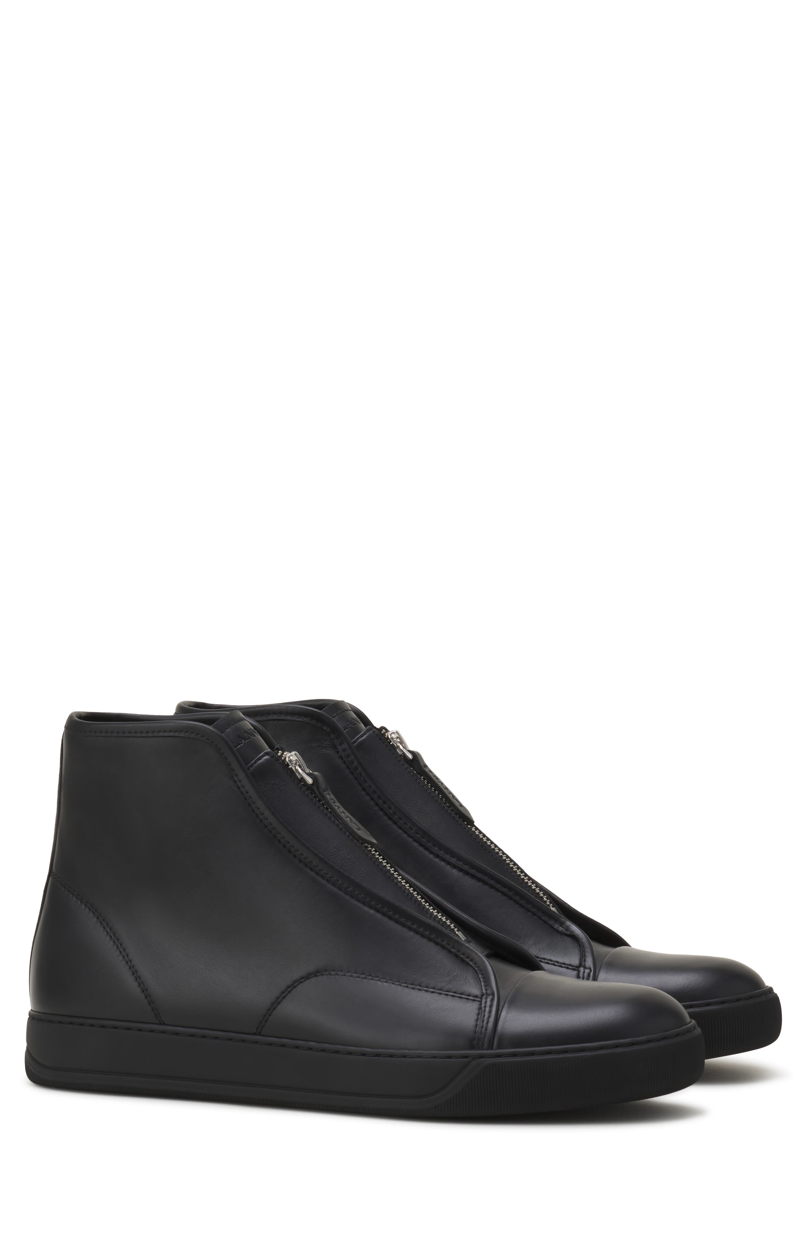 Dbb1 High-Top Sneakers In Leather, Alternate, color, Black