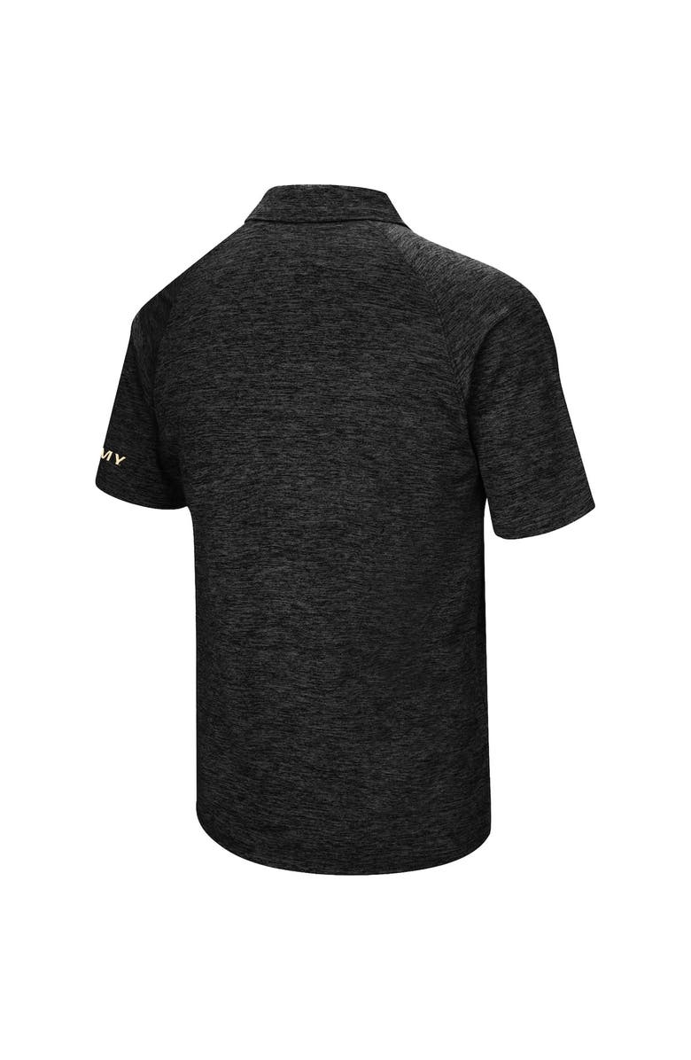 COLOSSEUM Men's Colosseum Black Army Black Knights Down Swing Polo, Alternate, color, Heather Black