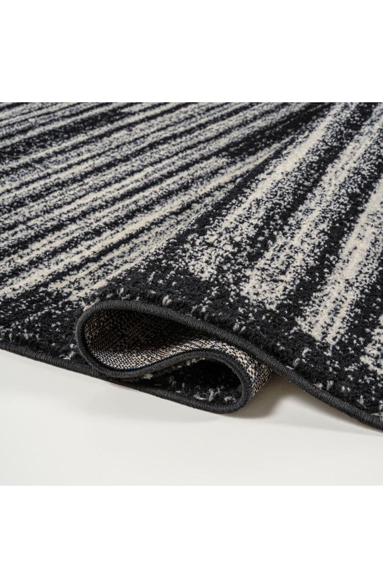 JONATHAN Y Khalil Modern Berber Stripe Area Rug, Alternate, color, Black/Cream