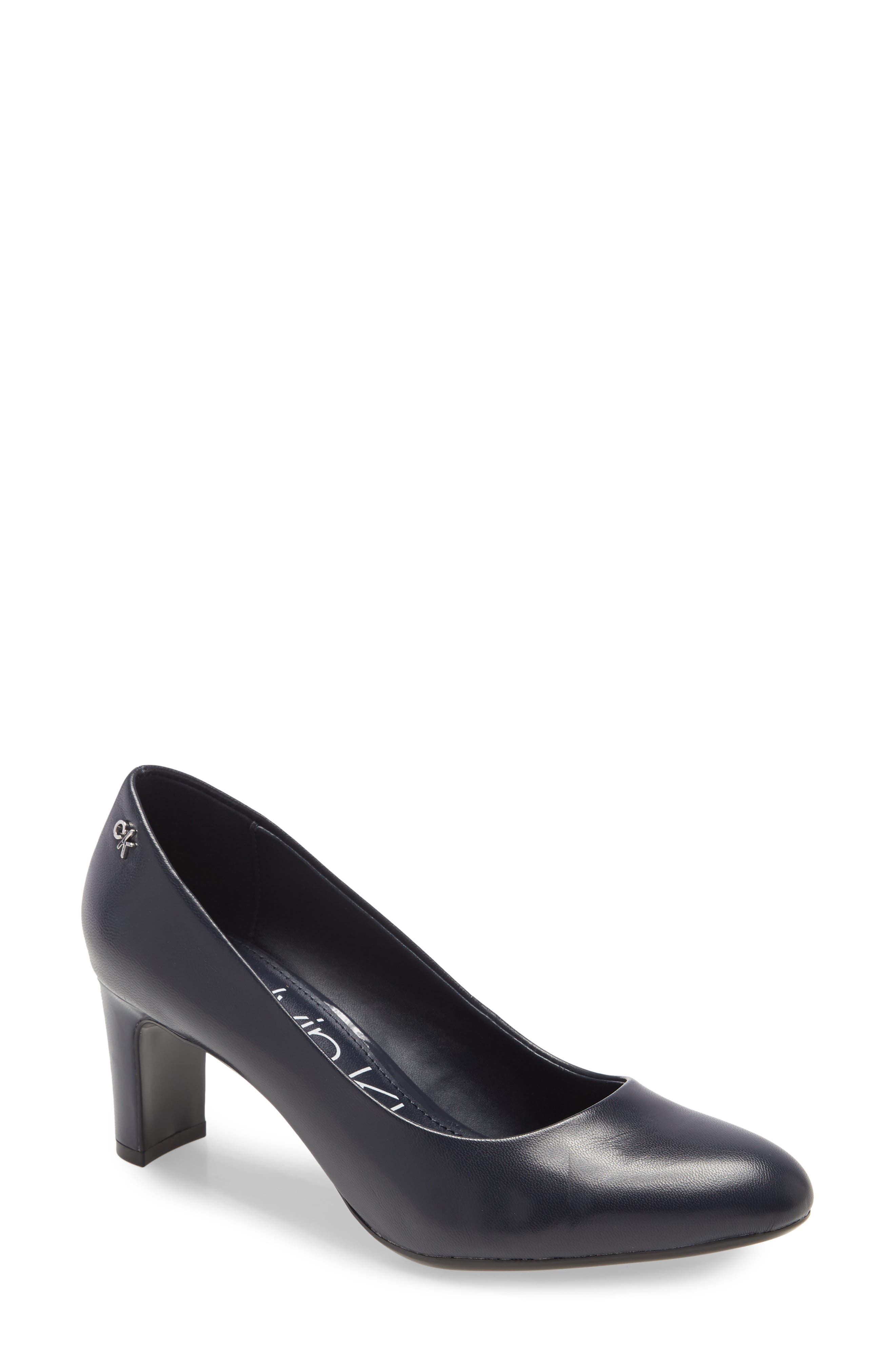 Oksa Pump, Main, color, DEEP NAVY LEATHER