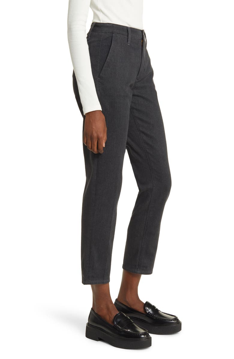 AG Caden High Waist Stretch Crop Slim Straight Leg Jeans, Alternate, color, Charcoal Stone