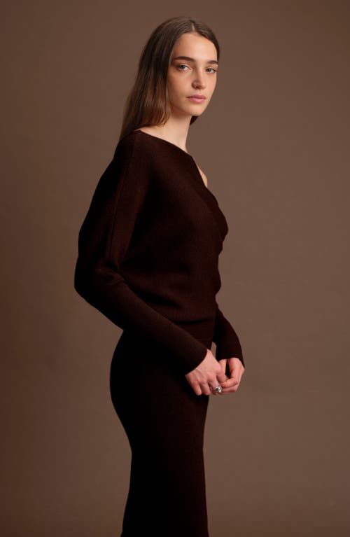 Deluc Elijah One-shoulder Long Sleeve Midi Sweater Dress In Multi